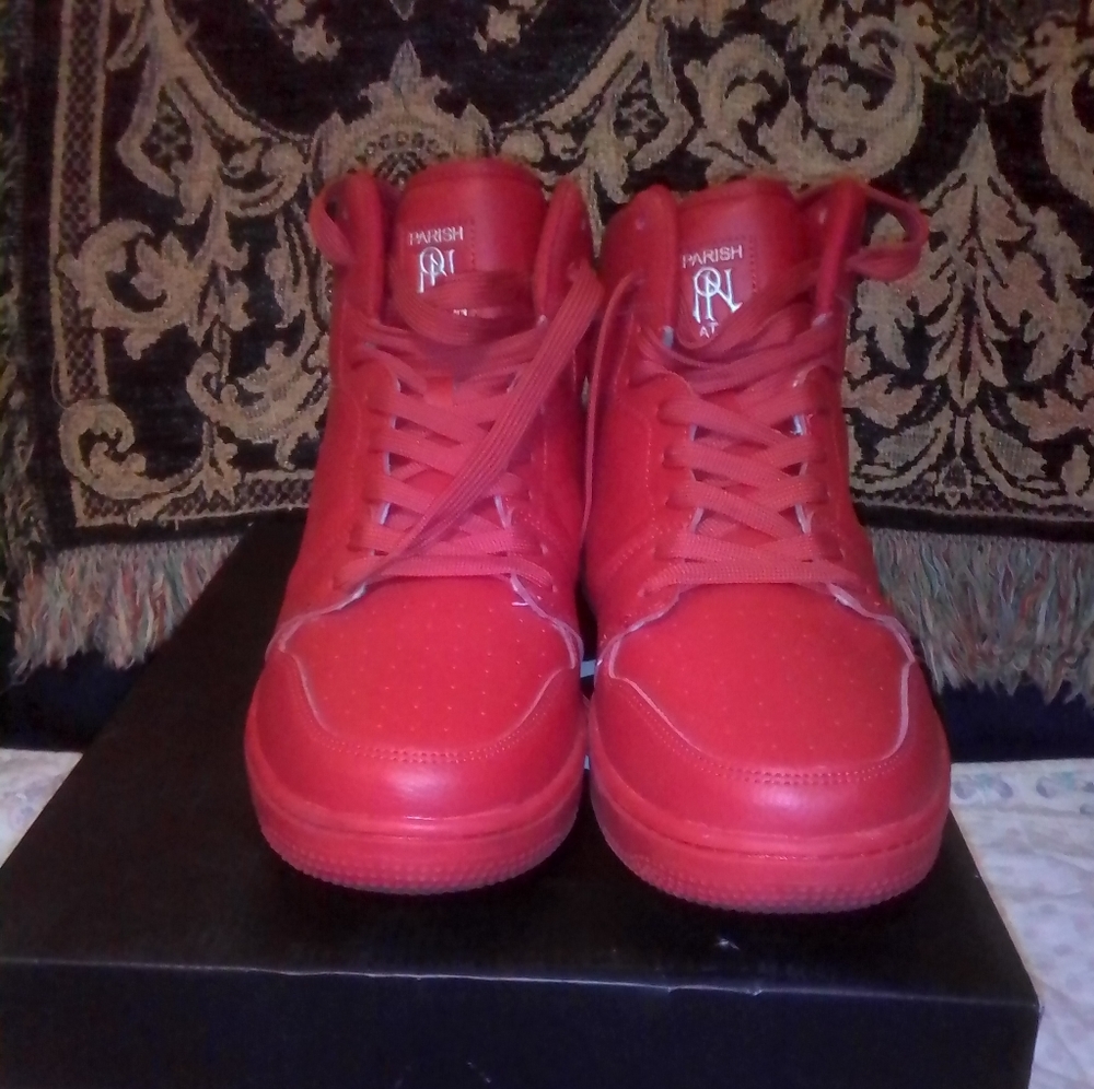 Parish Nation Red size 12 high top Shoes